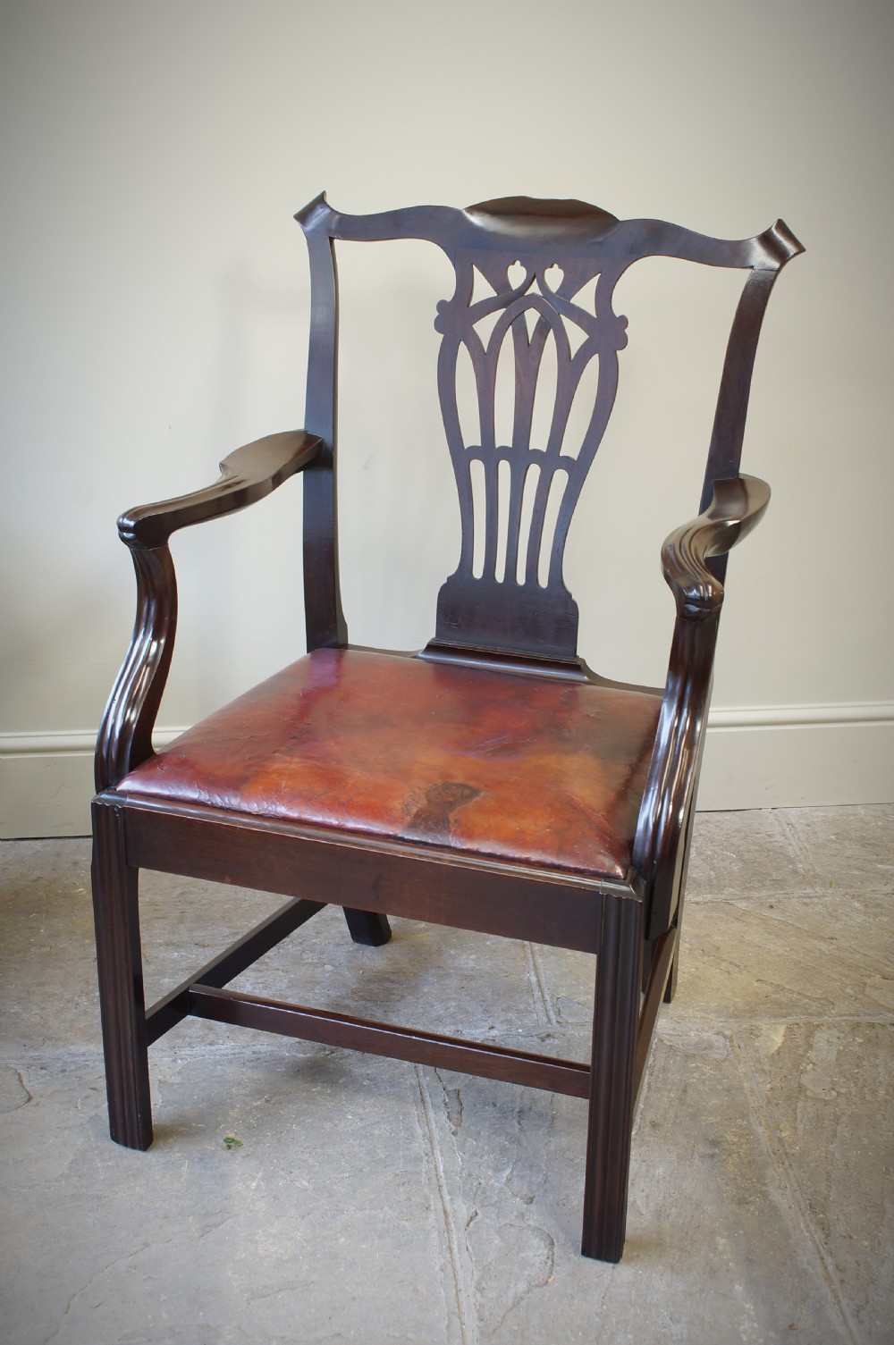 Scottish George III Laburnum Armchair of generous proportions.  View II