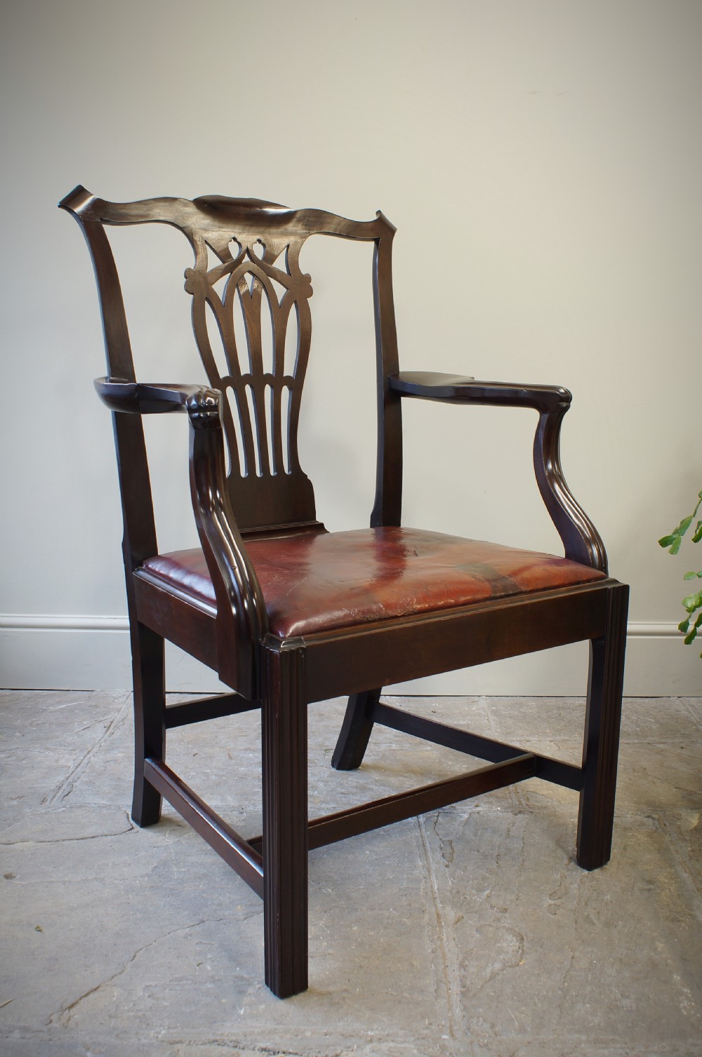 Scottish George III Laburnum Armchair of generous proportions.  View III