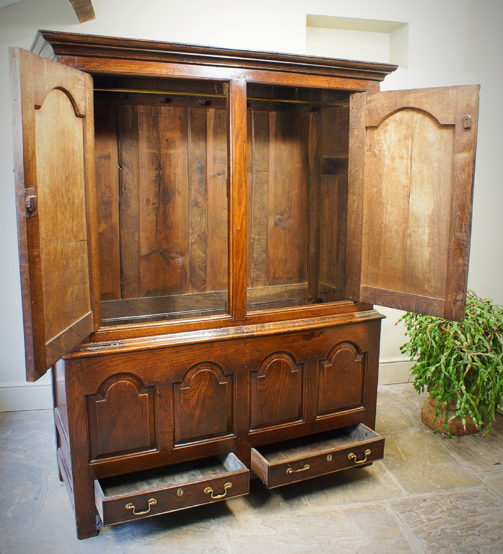  18th Century Welsh Oak Press Cupboard. View X