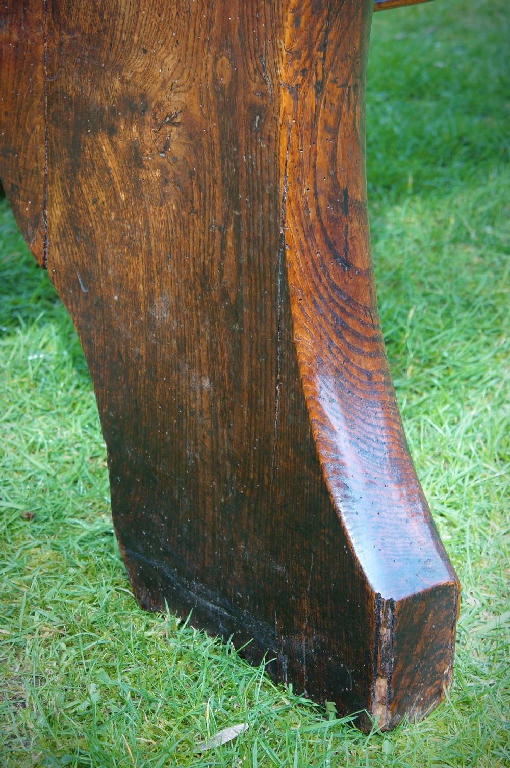 Rare 17th Century Elm Trestle Table View XIV