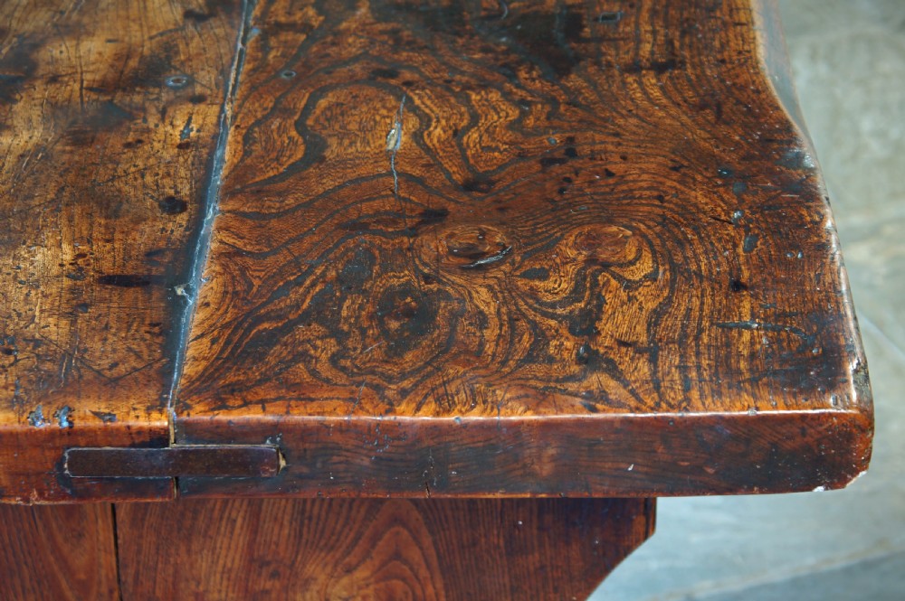 Rare 17th Century Elm Trestle Table View XVI