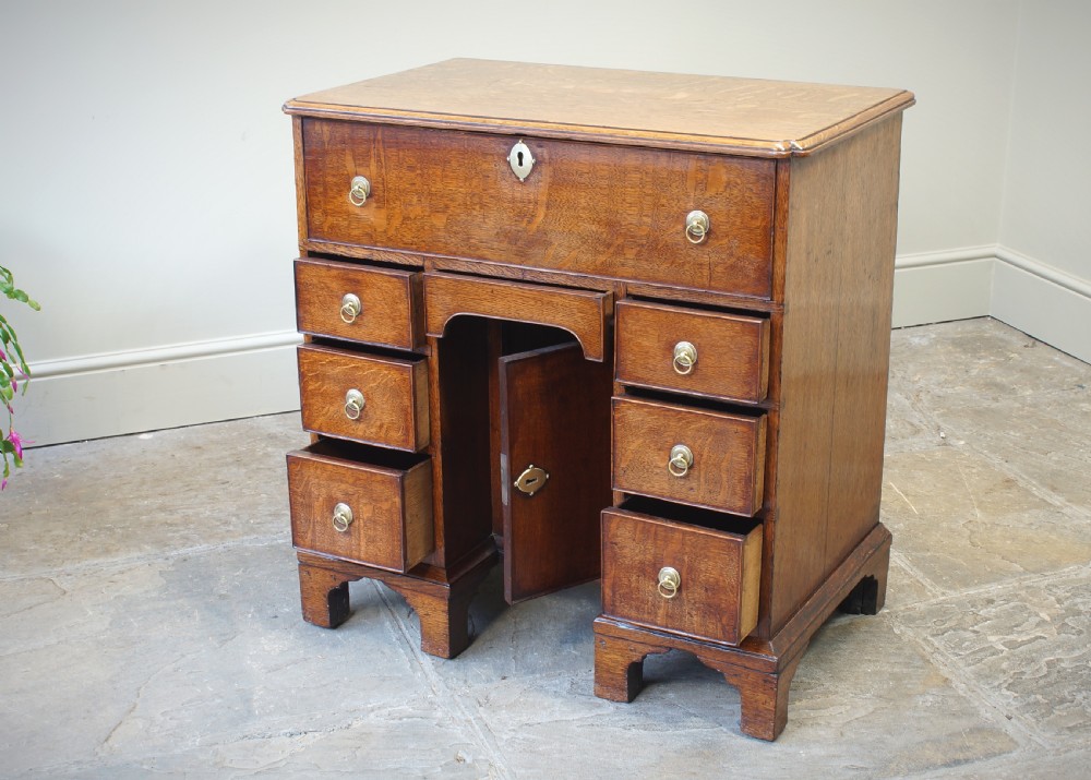 18th Century Oak Secretaire Kneehole Desk View IX