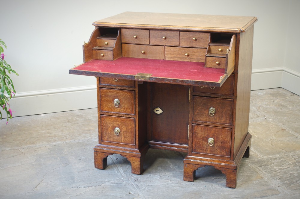 18th Century Oak Secretaire Kneehole Desk View VI