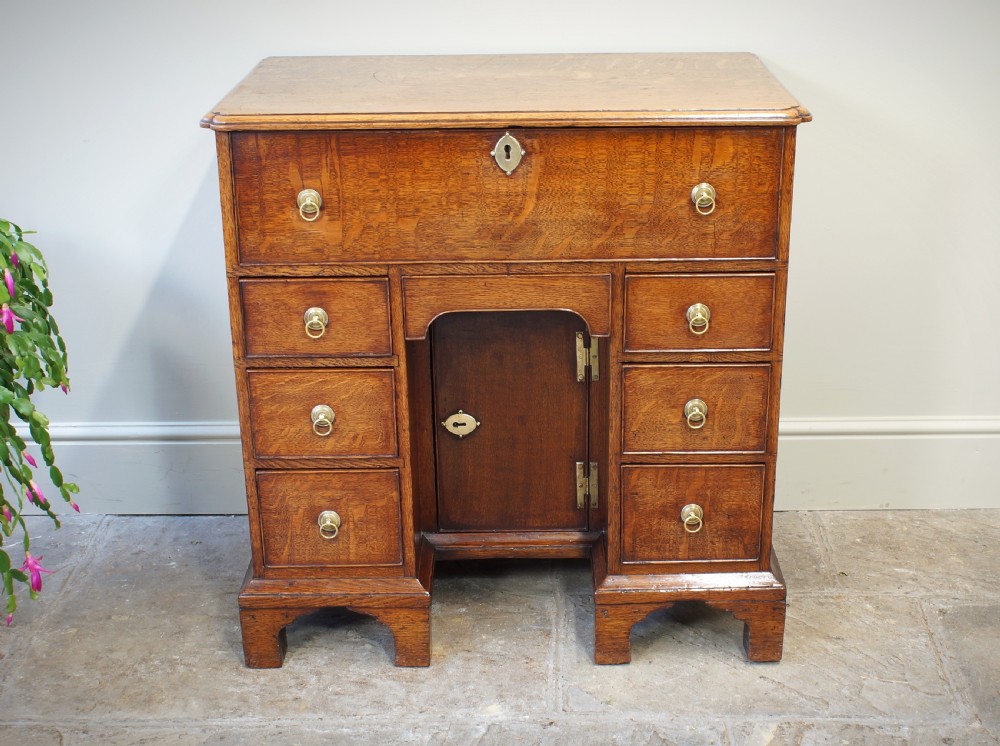 18th Century Oak Secretaire Kneehole Desk View XII