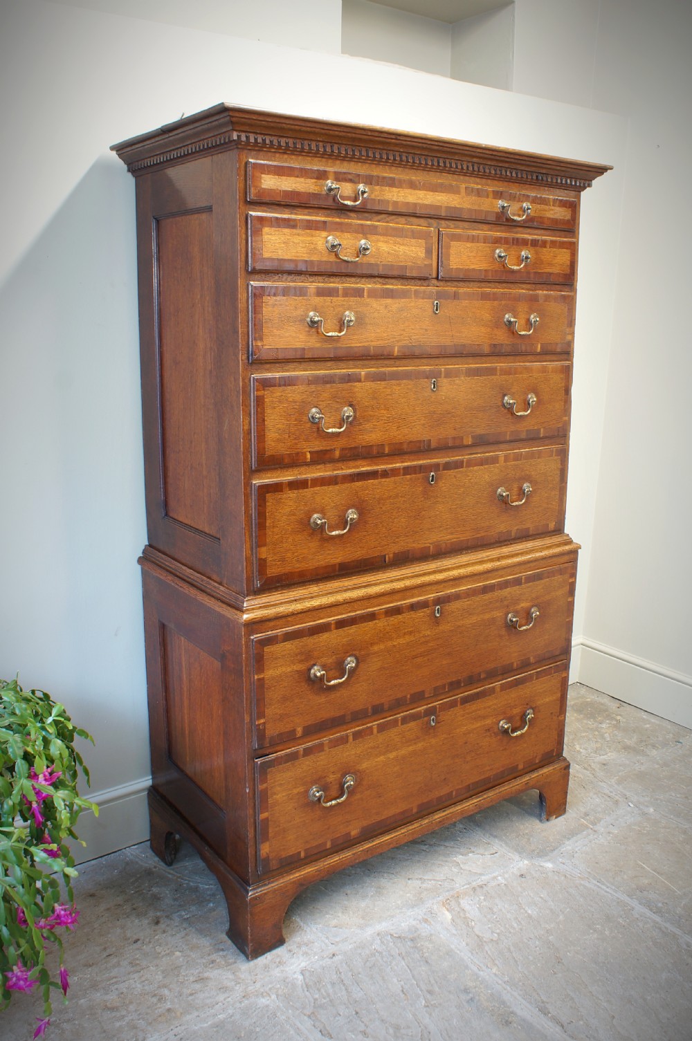 Small 18th Century Oak Tallboy