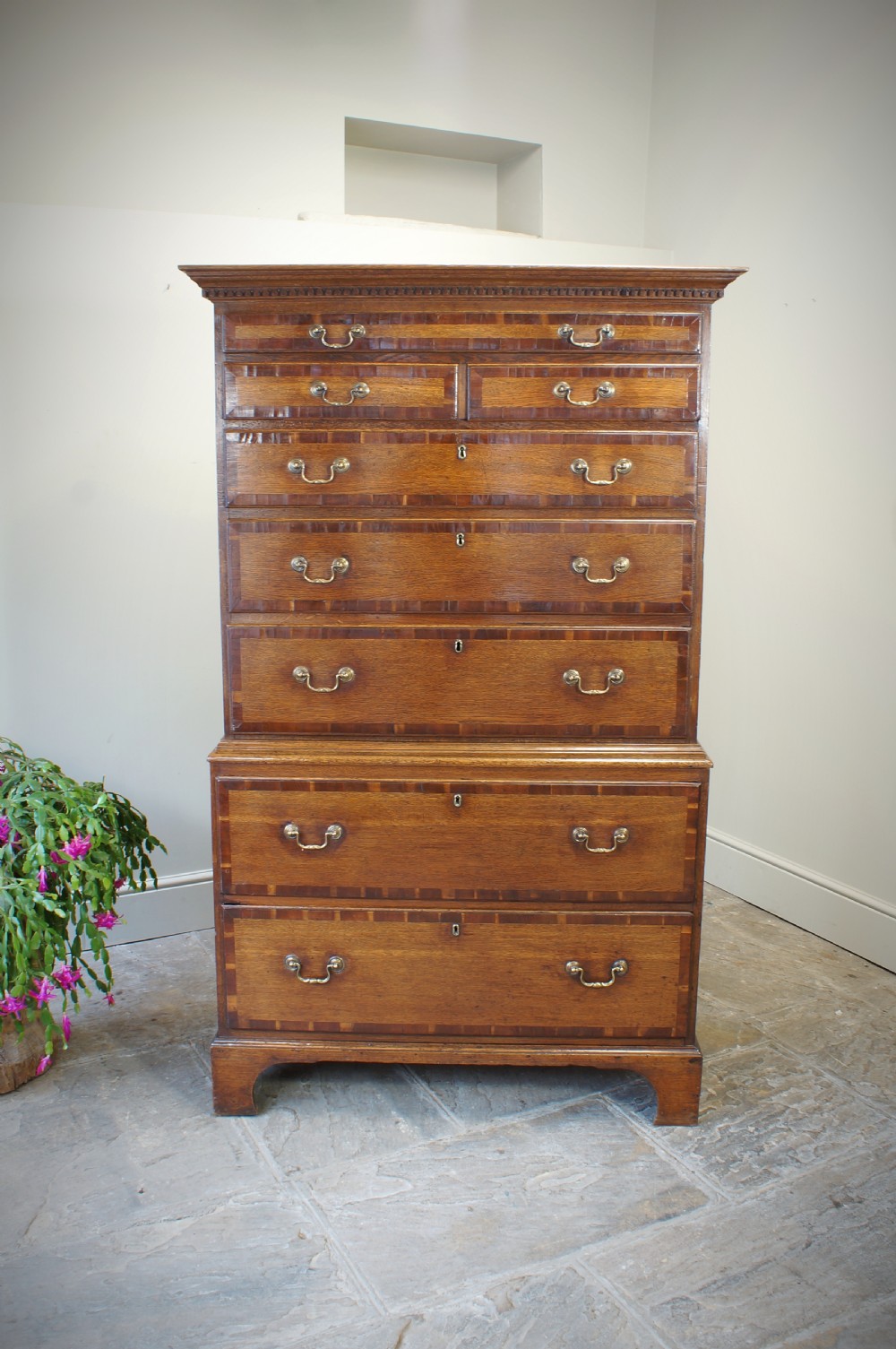 Small 18th Century Oak Tallboy View VI