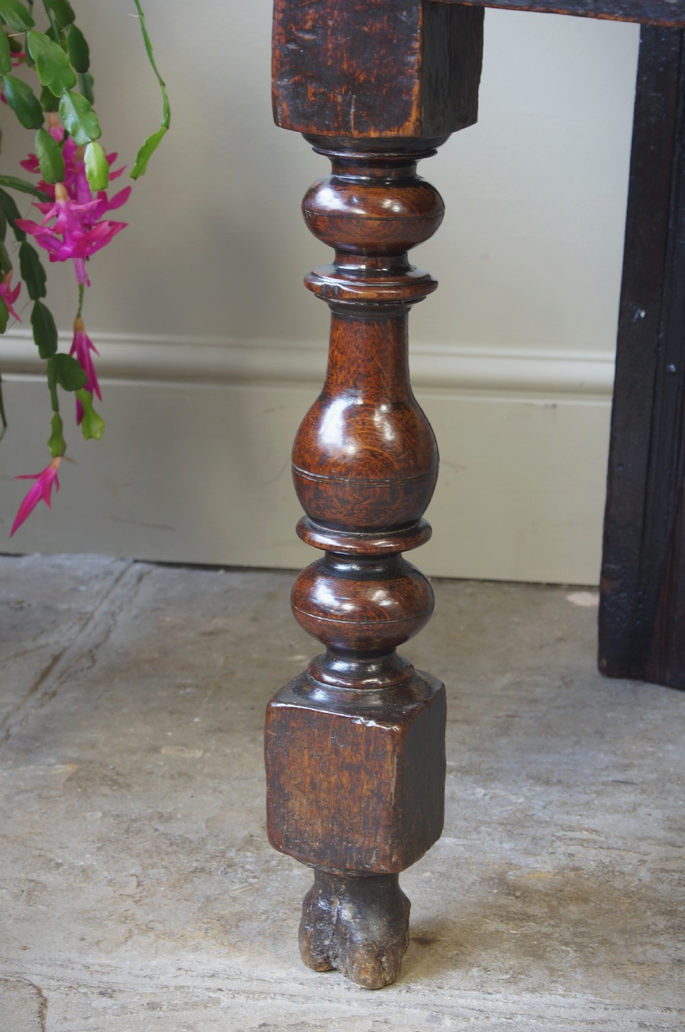 17th Century Moulded Oak Dresser base.  View XI