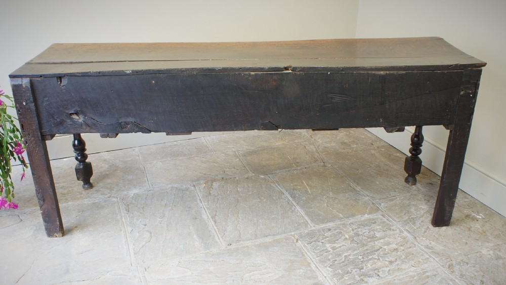 17th Century Moulded Oak Dresser base.  View XIV