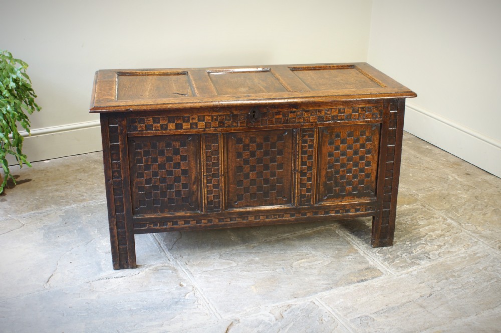 A Rare 17th Century Oak Coffer. View V