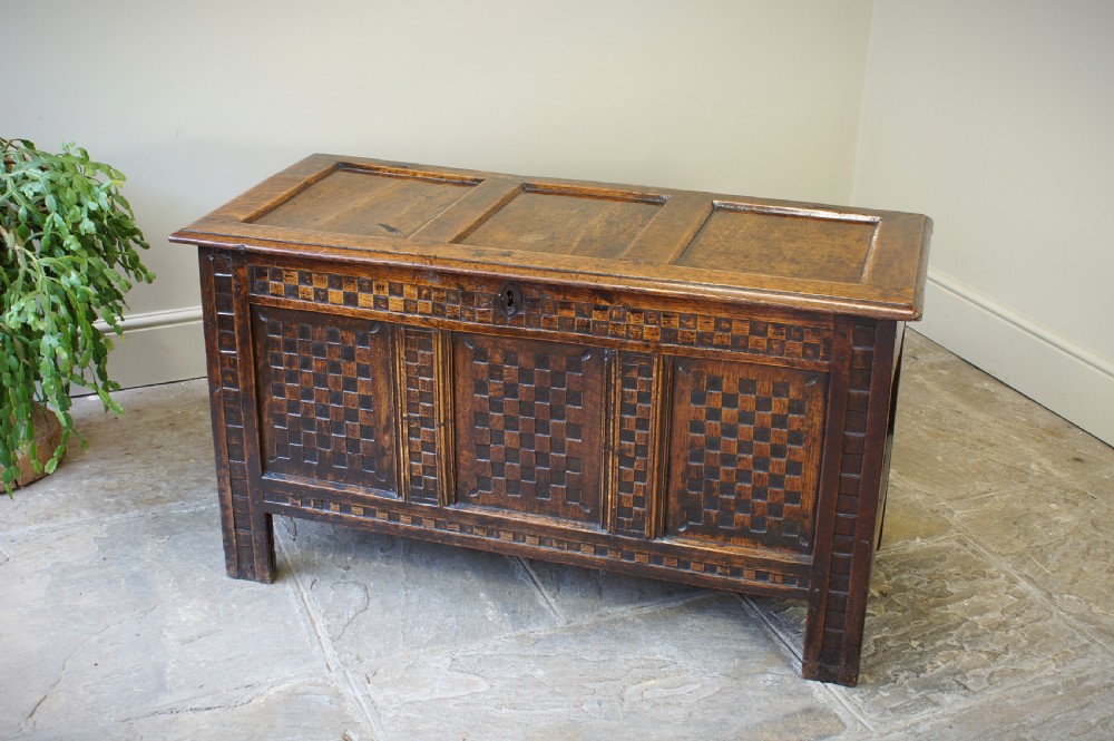 A Rare 17th Century Oak Coffer. View VII