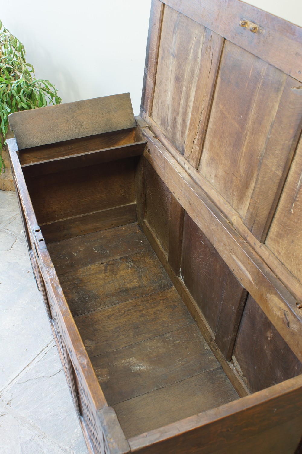 A Rare 17th Century Oak Coffer. View X