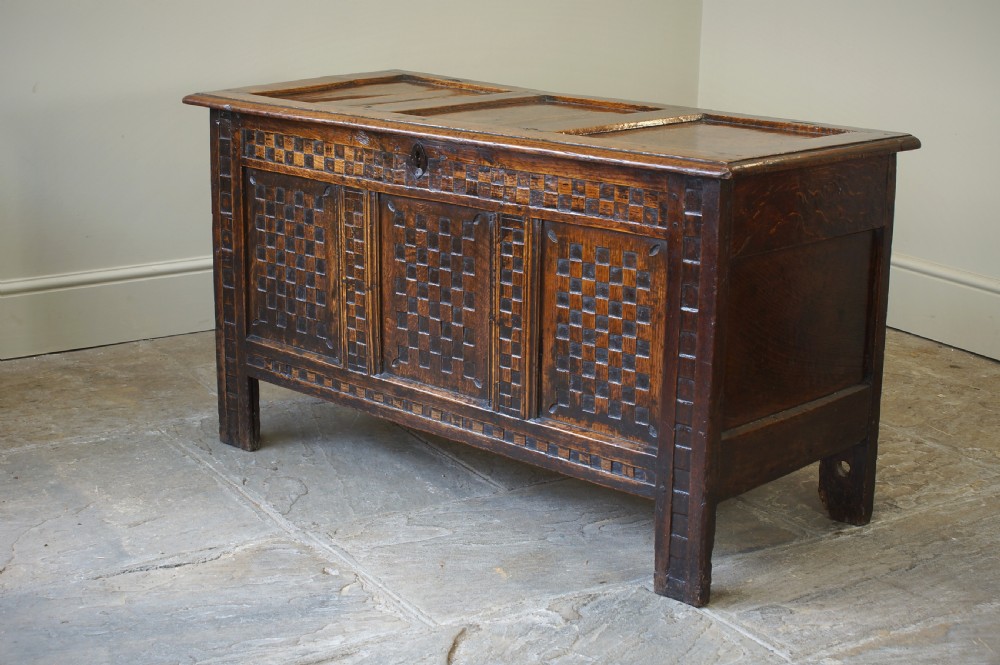 A Rare 17th Century Oak Coffer. View XII