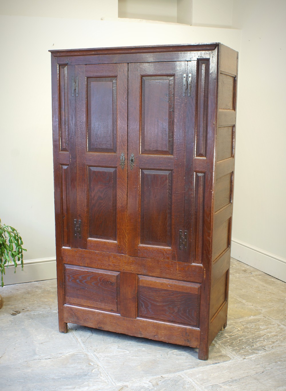 A Small and Rare Oak Linen Press Cupboard. View II