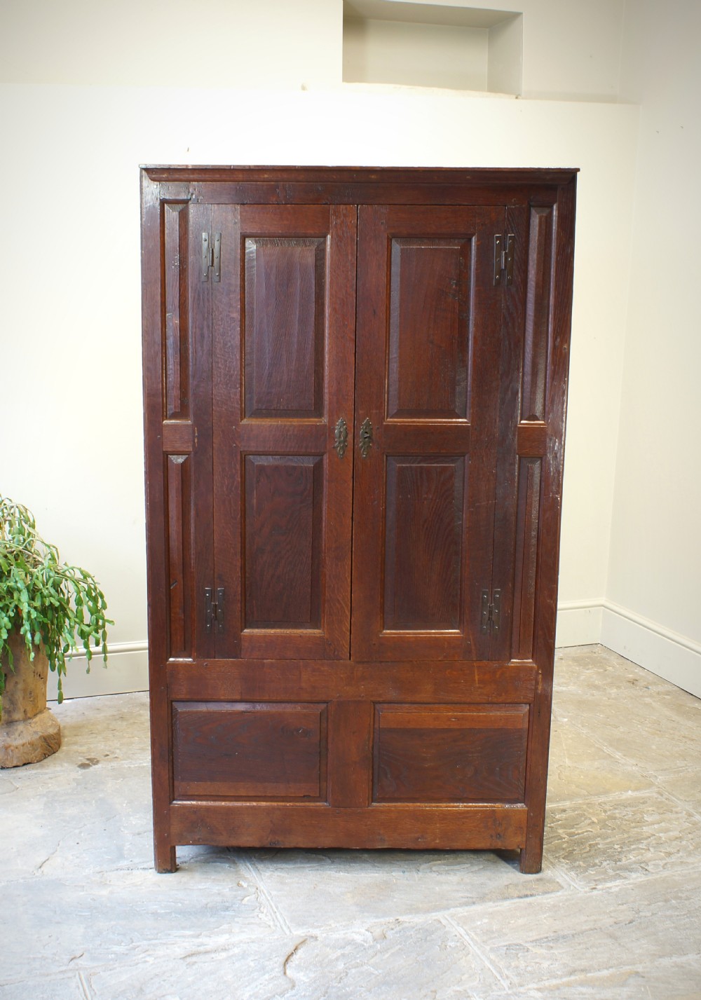 A Small and Rare Oak Linen Press Cupboard. View III