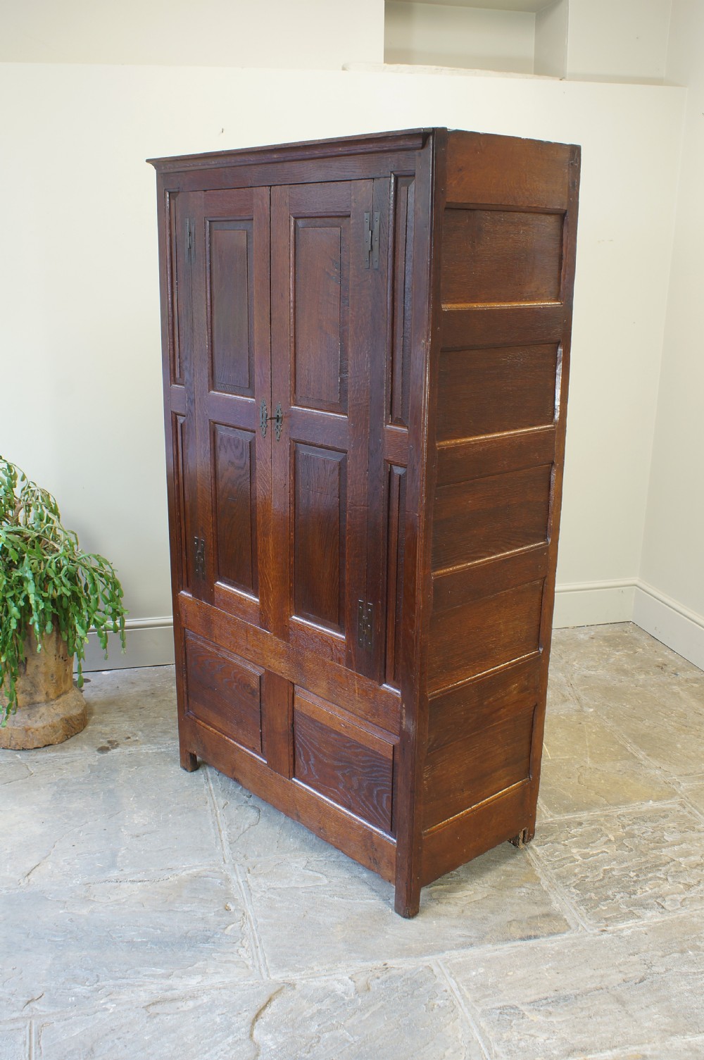 A Small and Rare Oak Linen Press Cupboard. View XVI