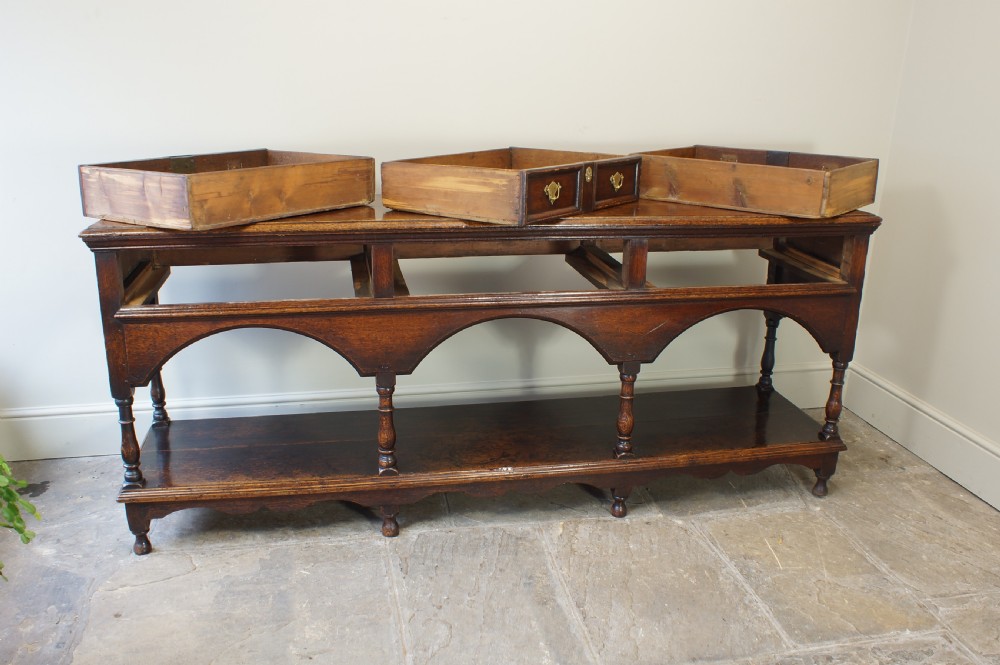 Early 18th Century Oak Dresser Base. View III