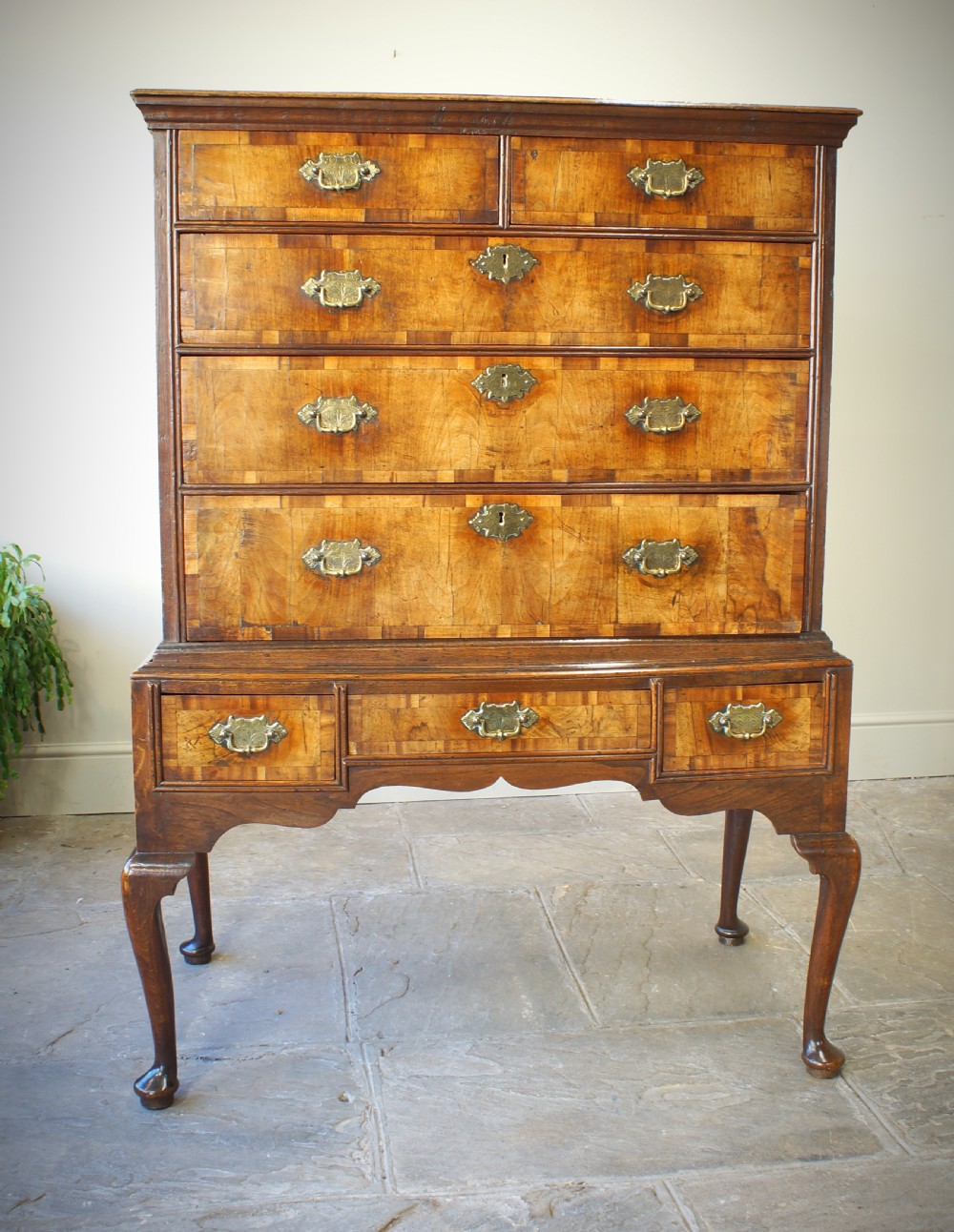 Early 18th Century Walnut And Oak Chest On Stand