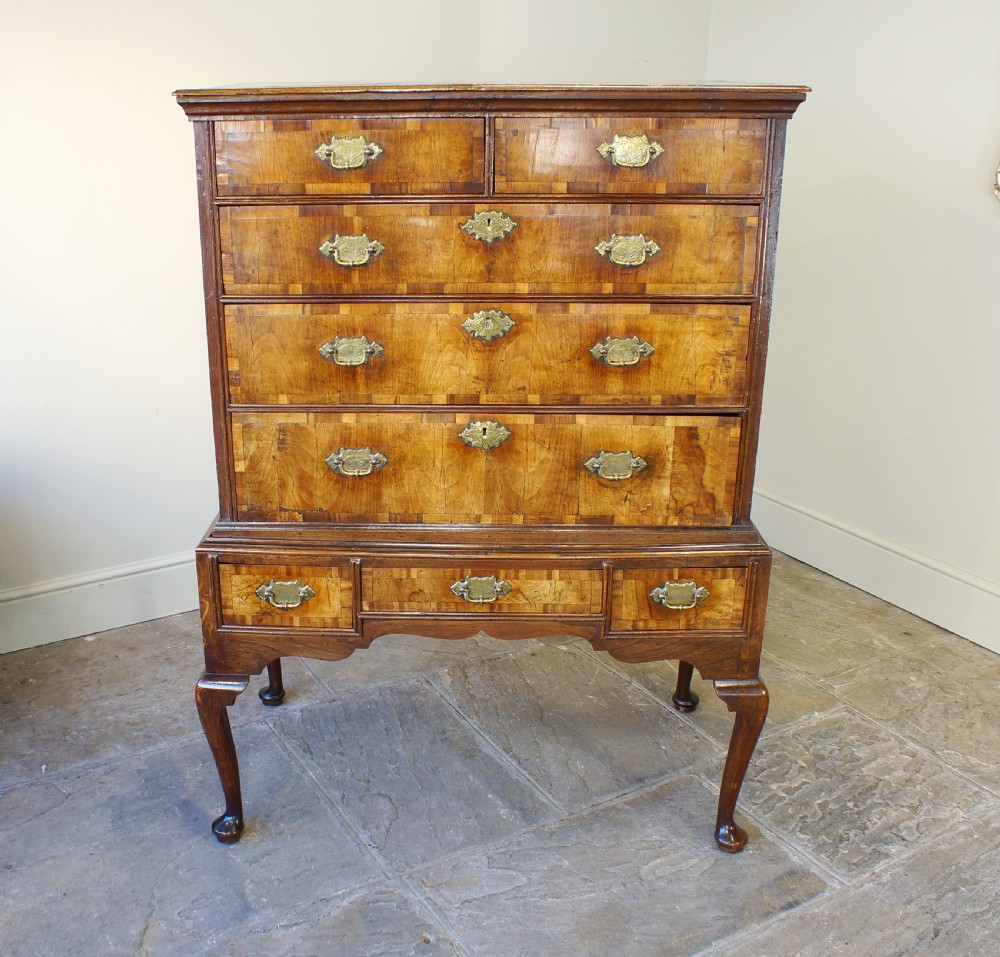 Early 18th Century Walnut And Oak Chest On Stand View III