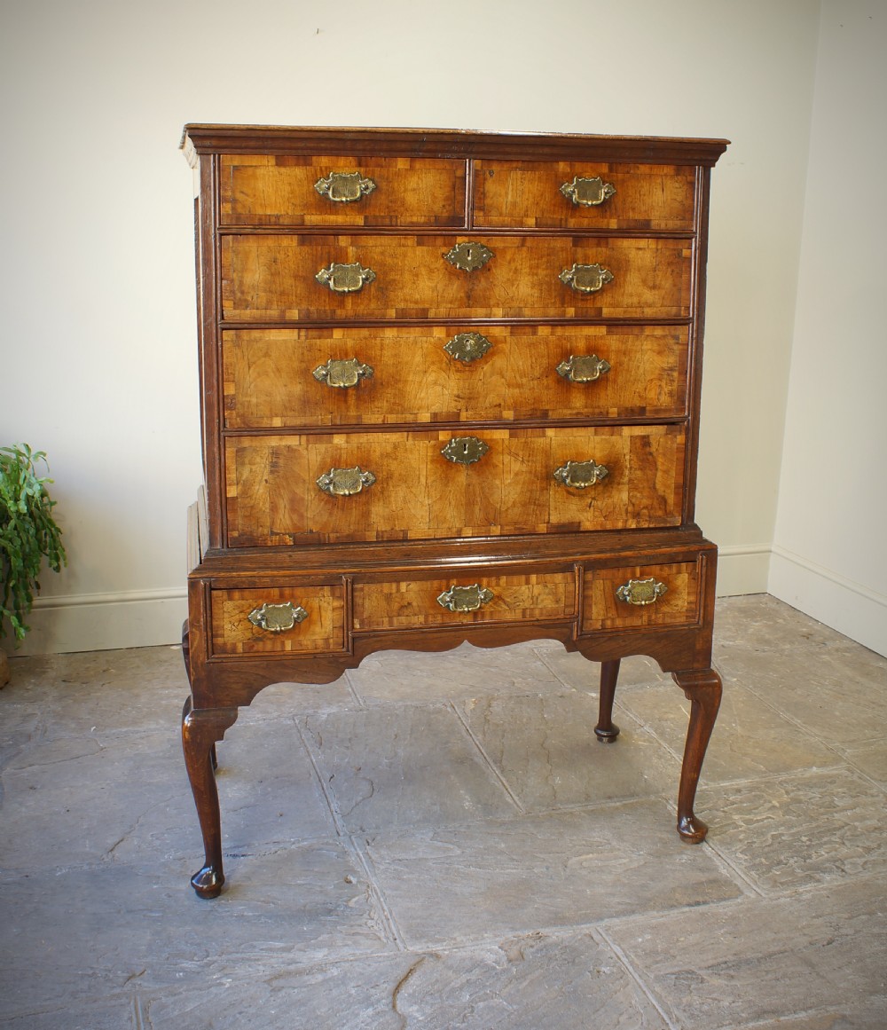 Early 18th Century Walnut And Oak Chest On Stand View V