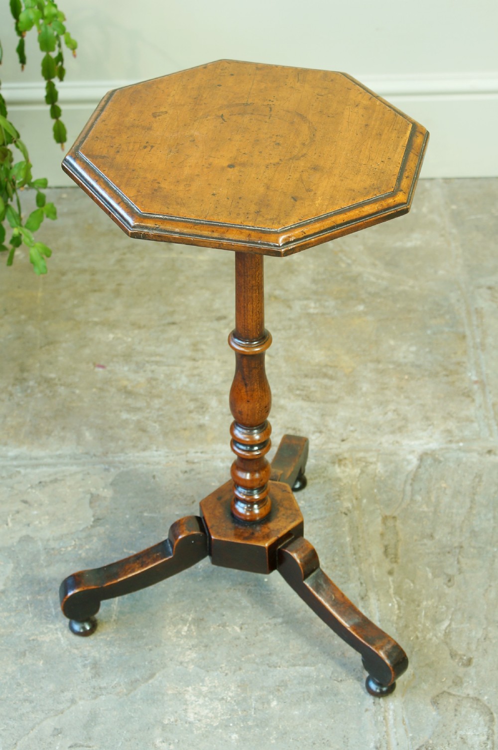 A Rare Early 18th Century  Cherry Wood Candle stand. View III