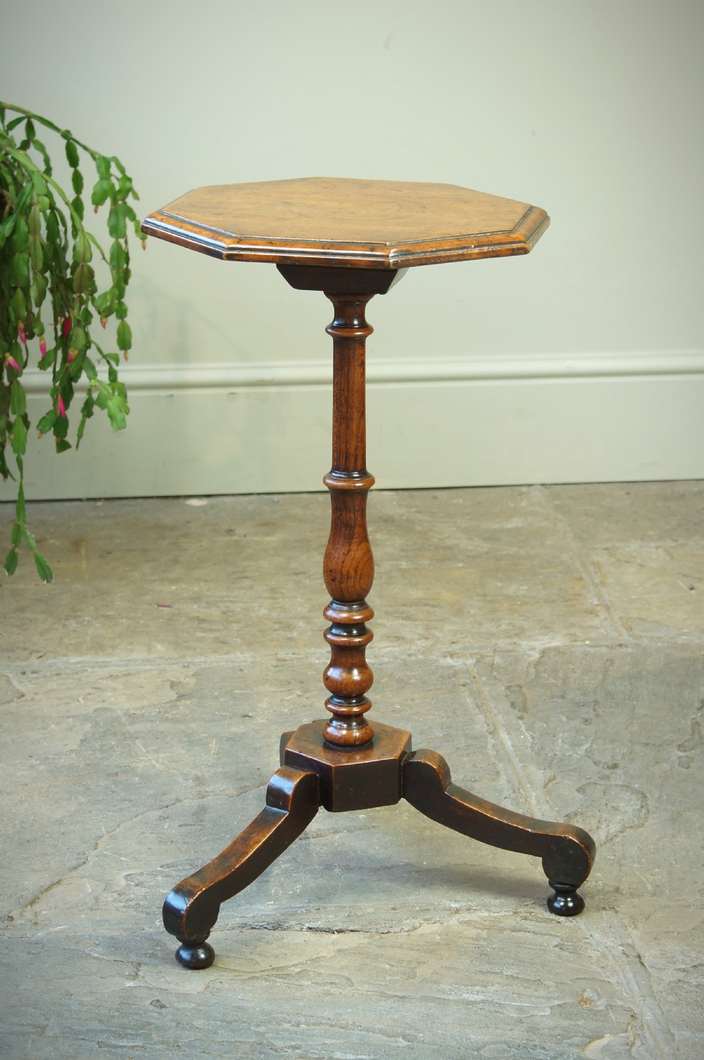 A Rare Early 18th Century  Cherry Wood Candle stand.