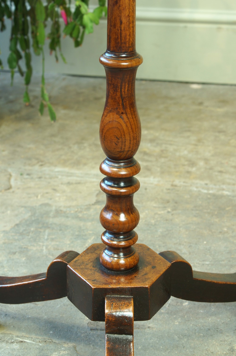 A Rare Early 18th Century  Cherry Wood Candle stand. View VI