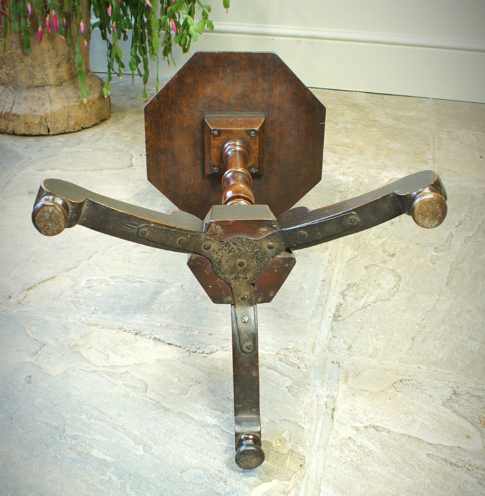 A Rare Early 18th Century  Cherry Wood Candle stand. View VII