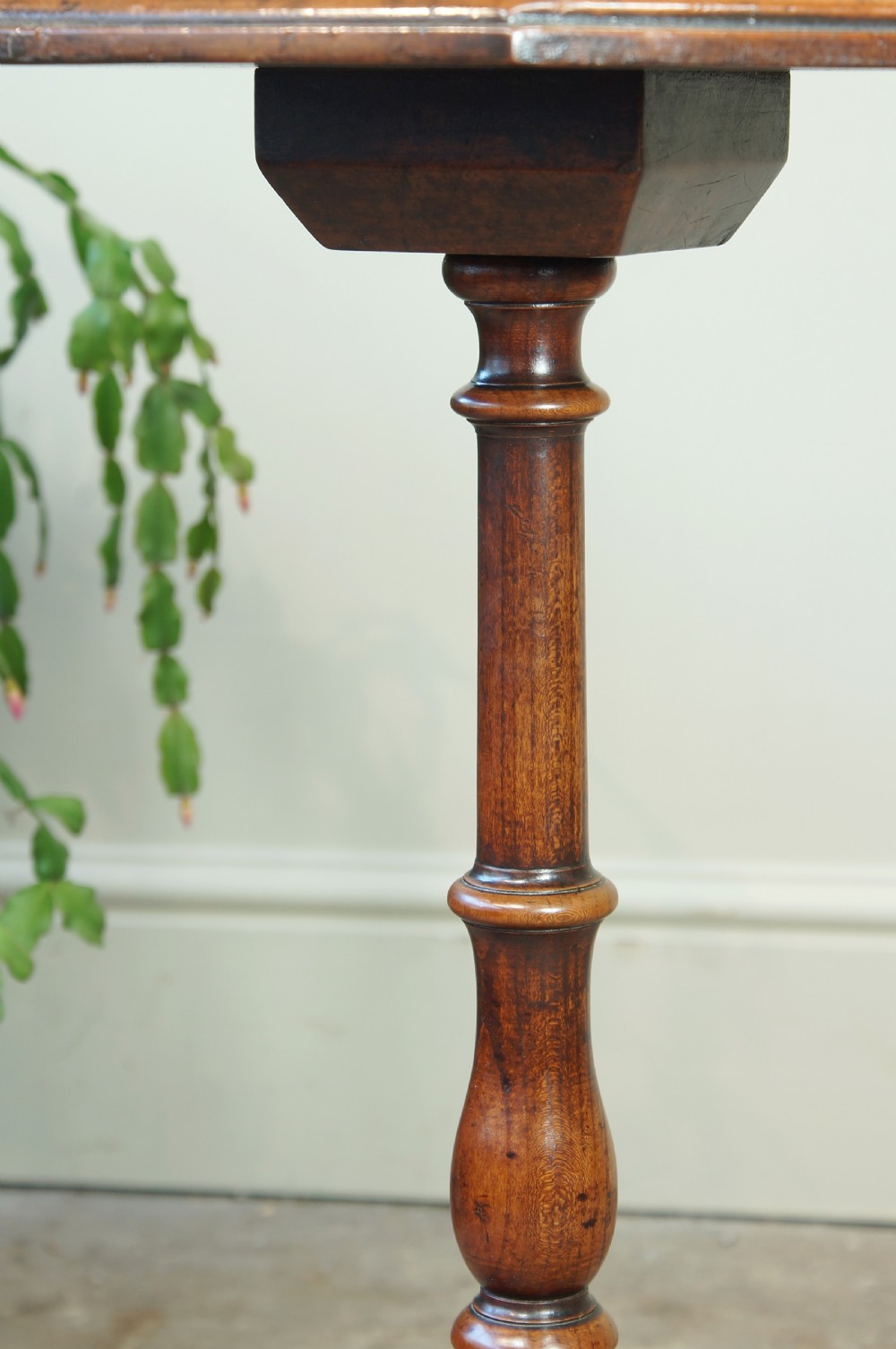 A Rare Early 18th Century  Cherry Wood Candle stand. View IX
