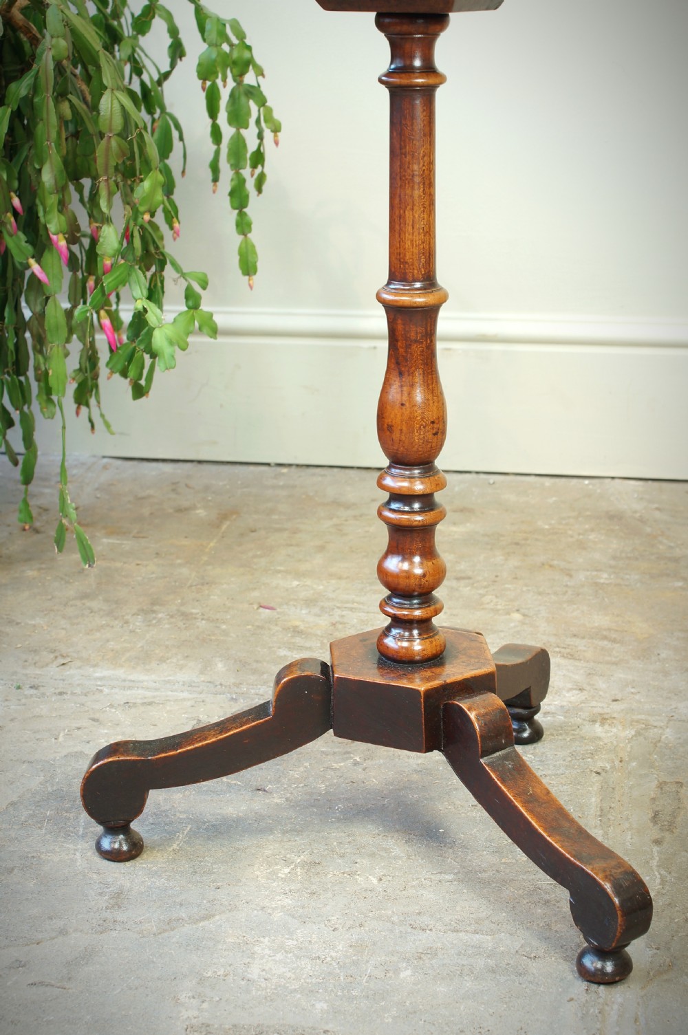 A Rare Early 18th Century  Cherry Wood Candle stand. View X