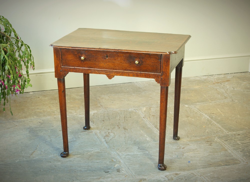 Georgian Oak Padfoot Lowboy View II