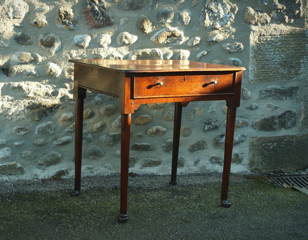 Georgian Oak Padfoot Lowboy View III