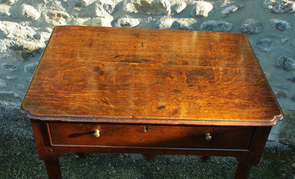Georgian Oak Padfoot Lowboy View V