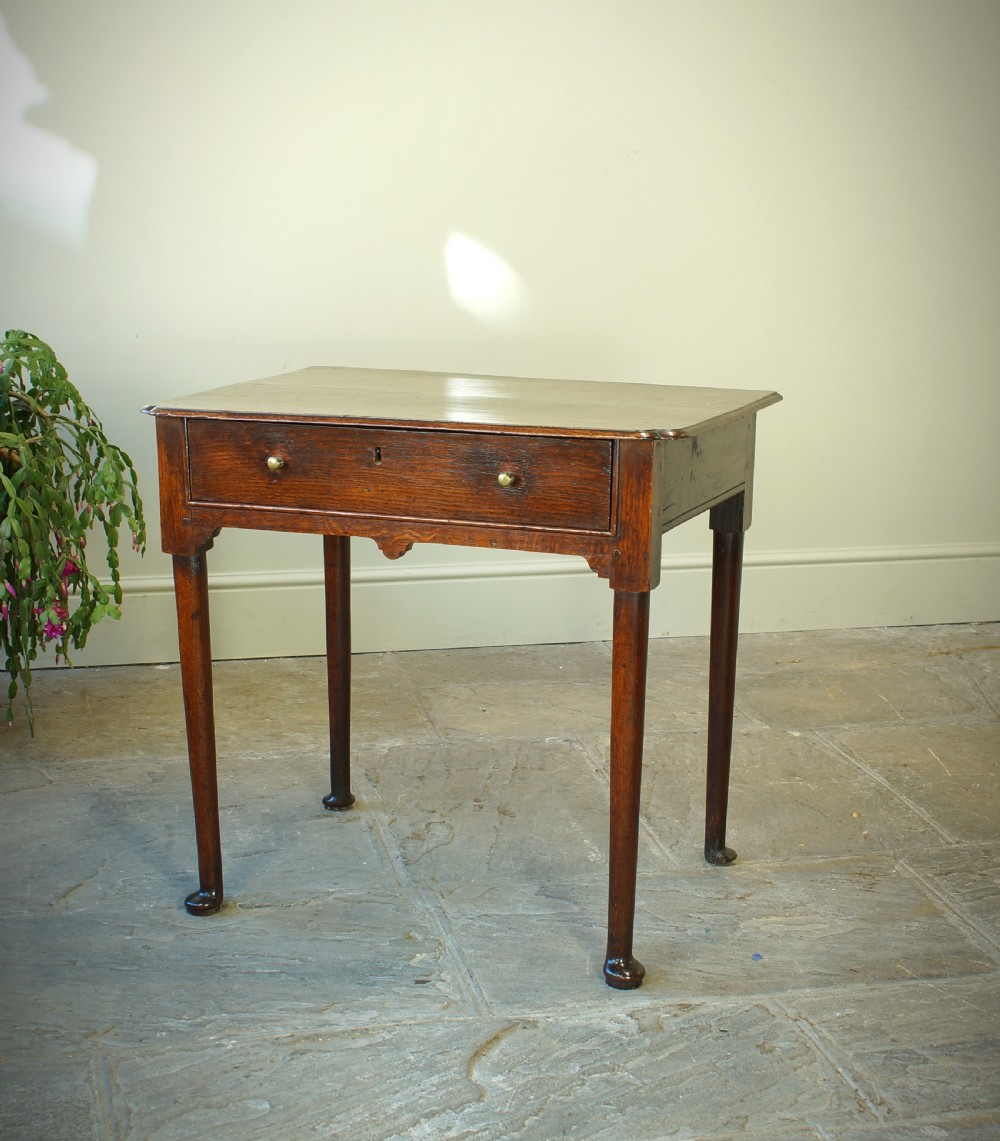 Georgian Oak Padfoot Lowboy View XI
