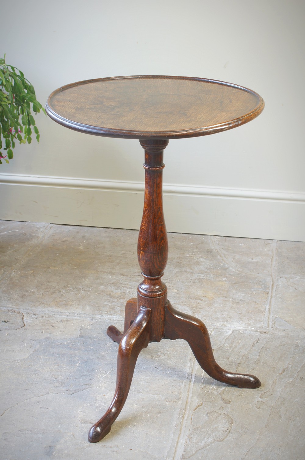 Georgian Oak Single Plank Dish Top Wine Table View II
