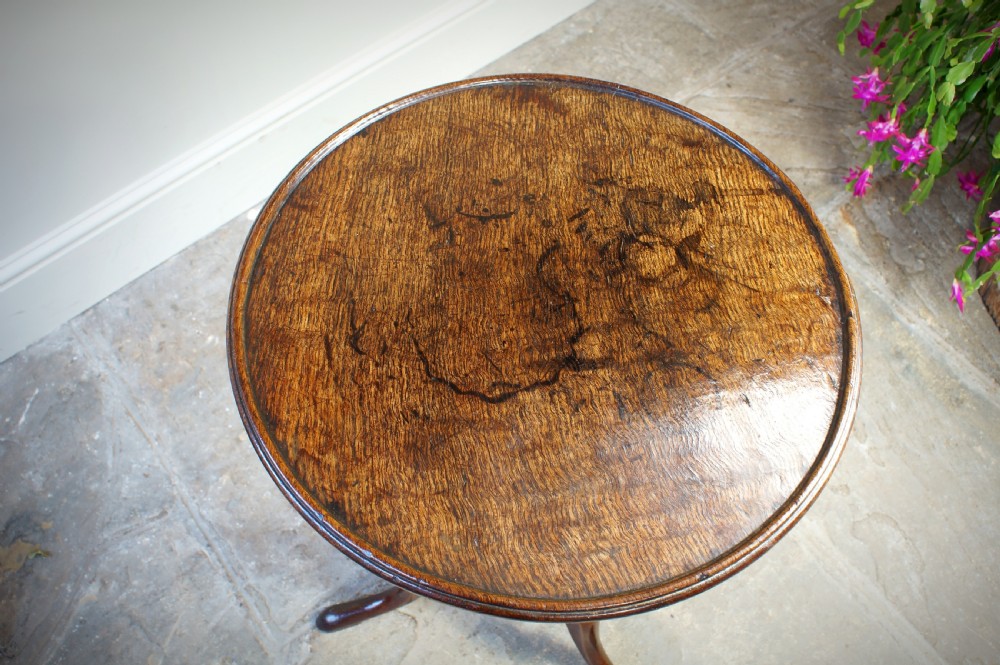 Georgian Oak Single Plank Dish Top Wine Table View III