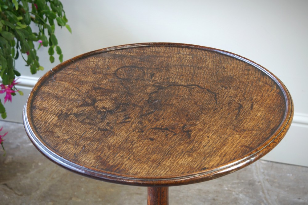 Georgian Oak Single Plank Dish Top Wine Table View VI
