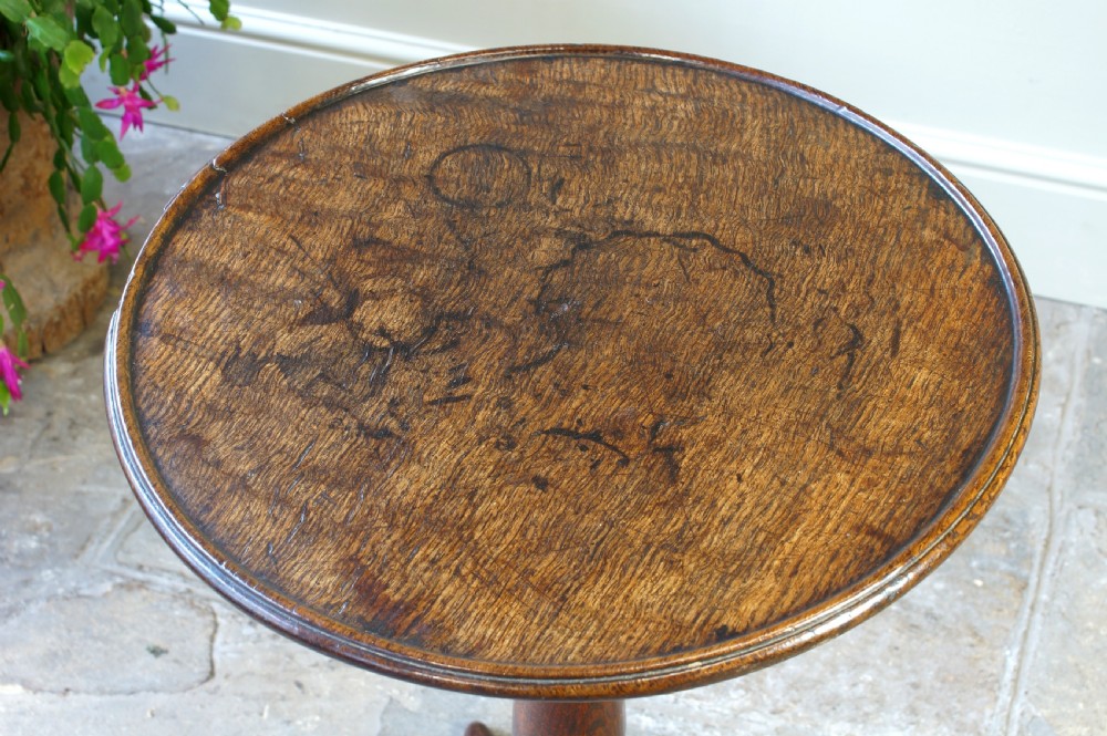 Georgian Oak Single Plank Dish Top Wine Table View VII