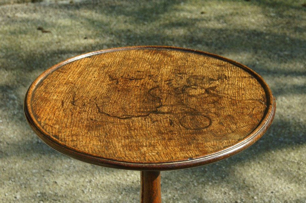 Georgian Oak Single Plank Dish Top Wine Table View XI
