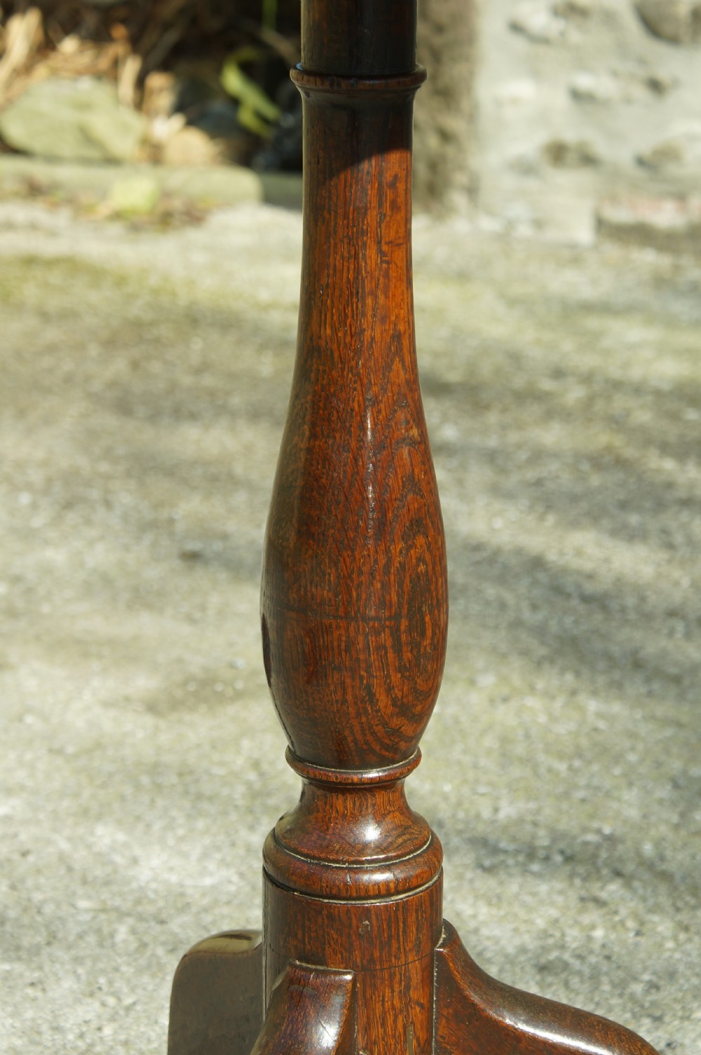 Georgian Oak Single Plank Dish Top Wine Table View XII