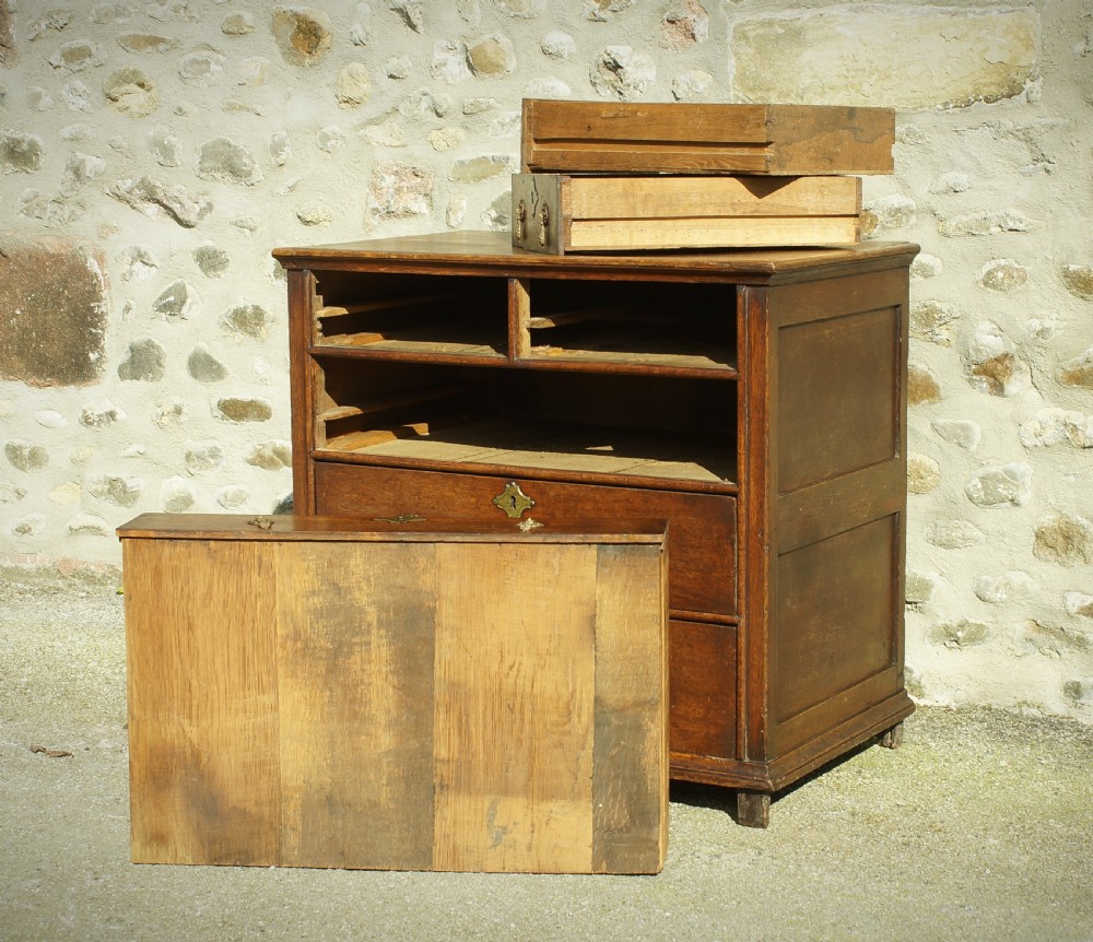 A Small William and Mary Oak Chest of Drawers View III