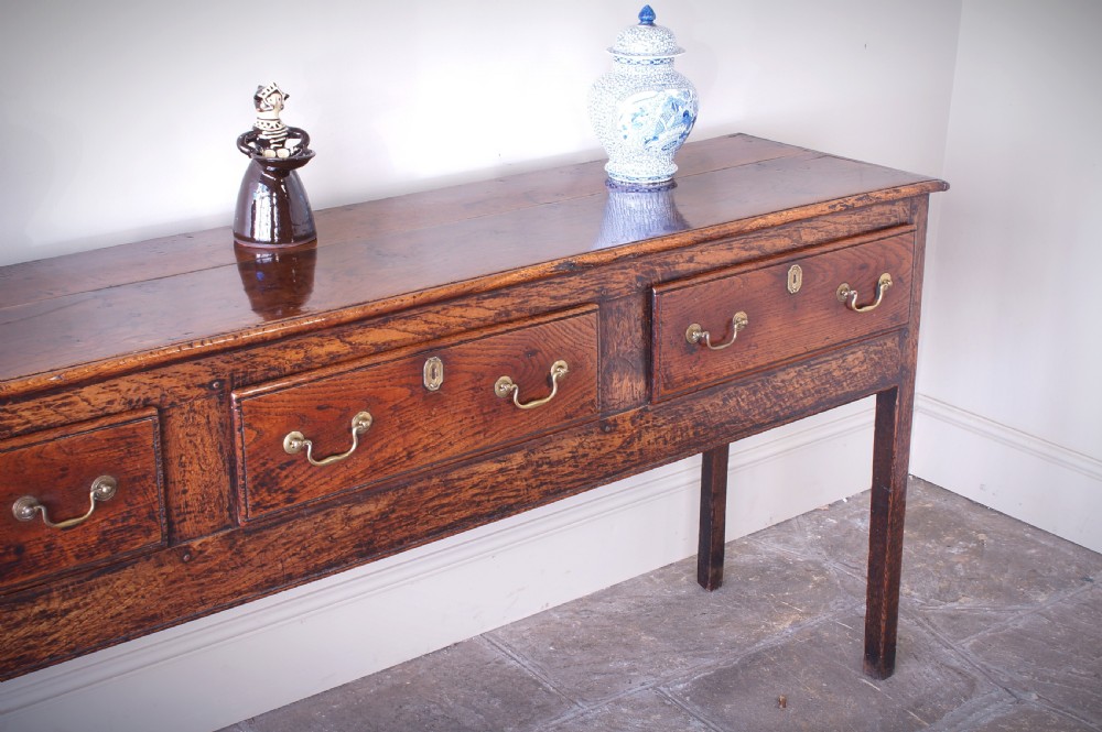 Georgian Oak Square leg Dresser Base View III