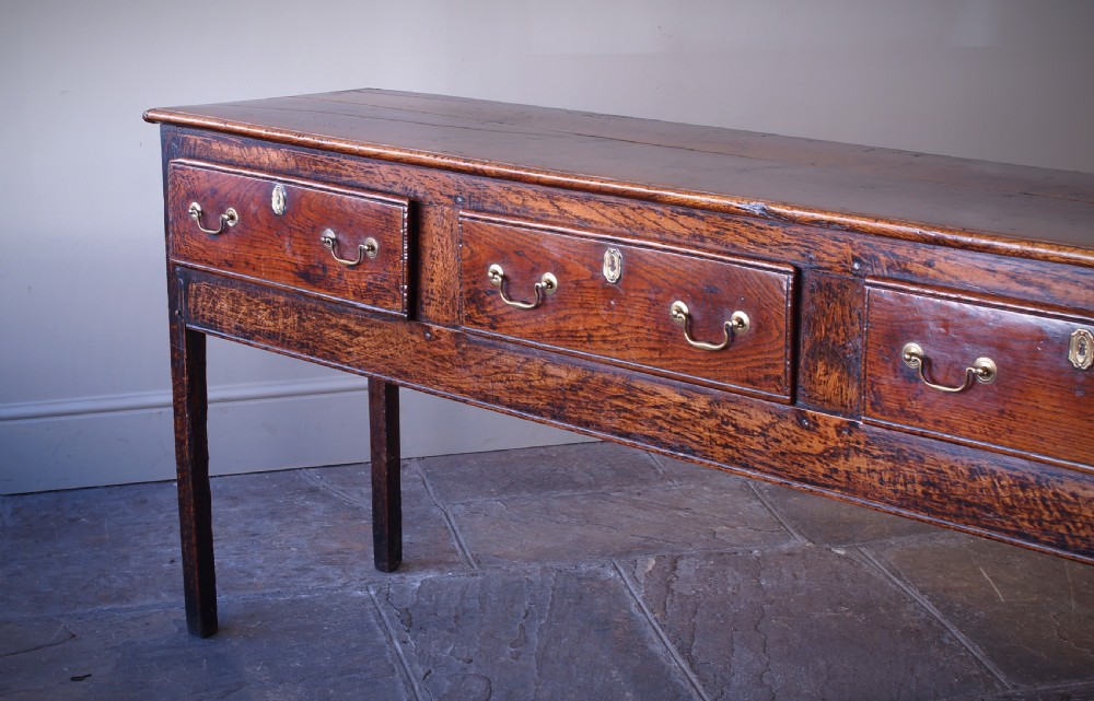 Georgian Oak Square leg Dresser Base View VII