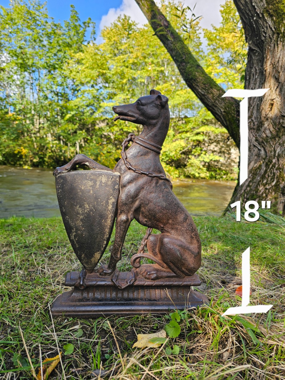 A country house cast iron armorial doorstop View II