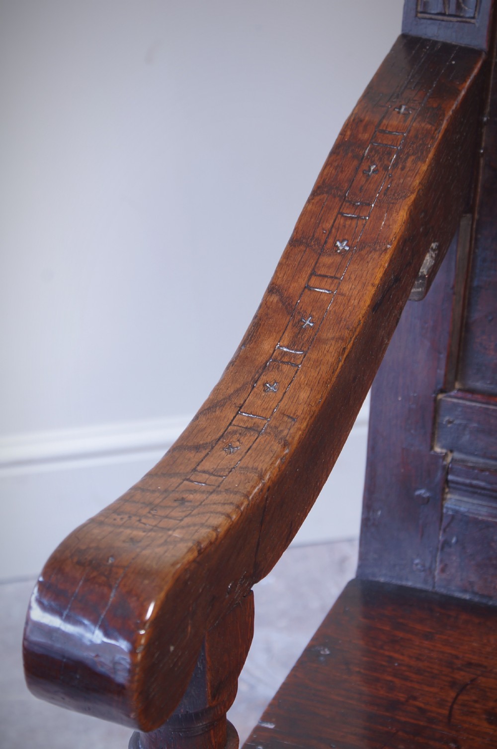 17th Century Oak Wainscot Chair. View IV