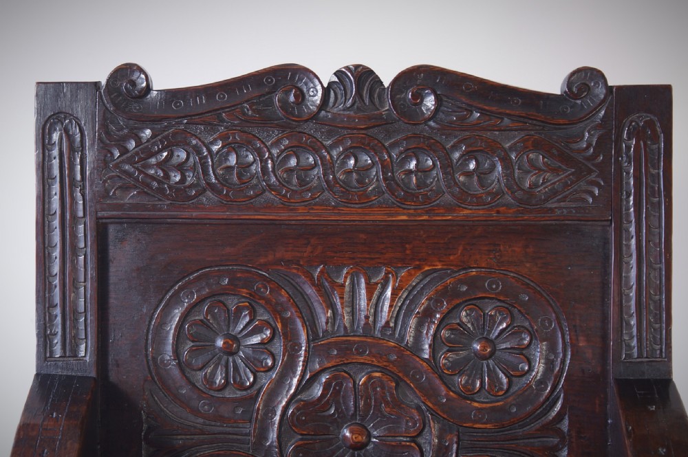 17th Century Oak Wainscot Chair. View VI
