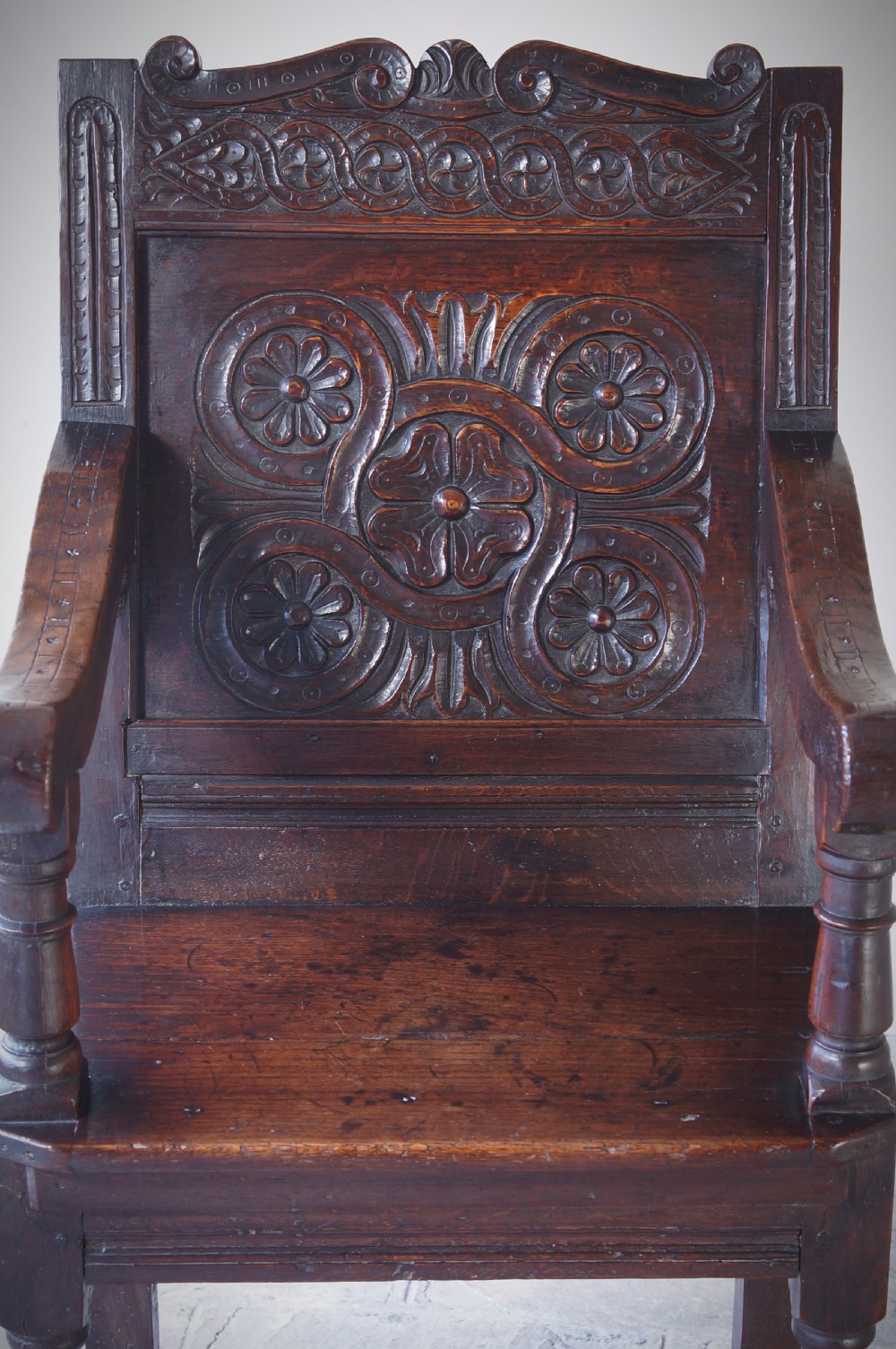 17th Century Oak Wainscot Chair. View VIII