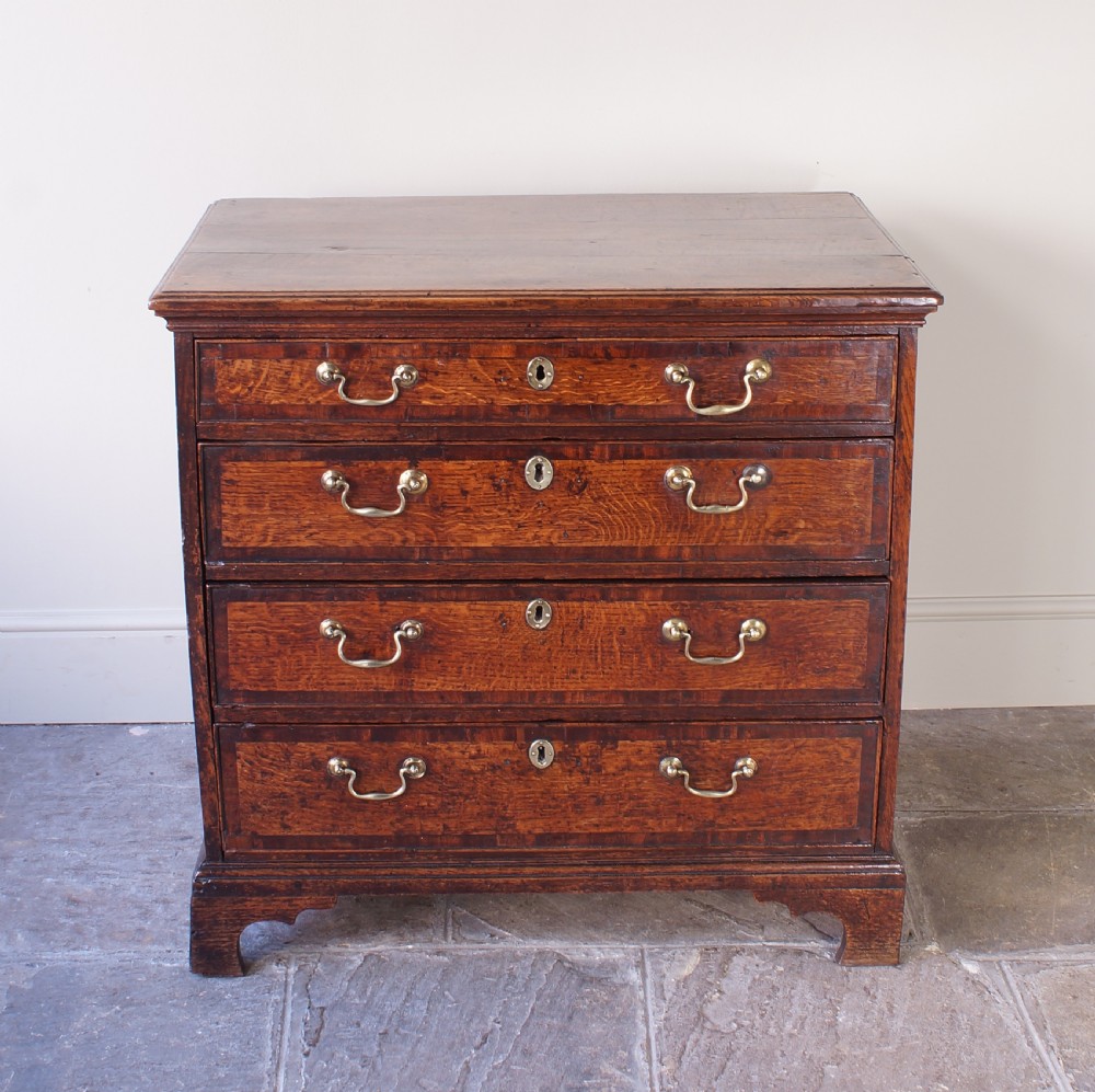 A Small 18th Century Oak Chest Of Drawers. View II
