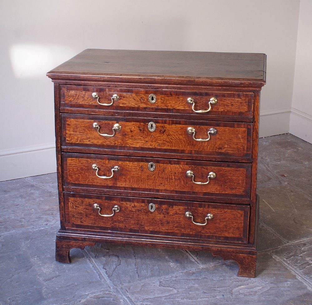 A Small 18th Century Oak Chest Of Drawers. View III