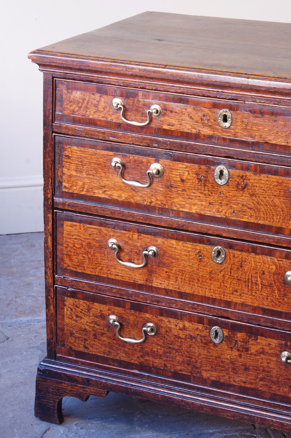 A Small 18th Century Oak Chest Of Drawers. View V