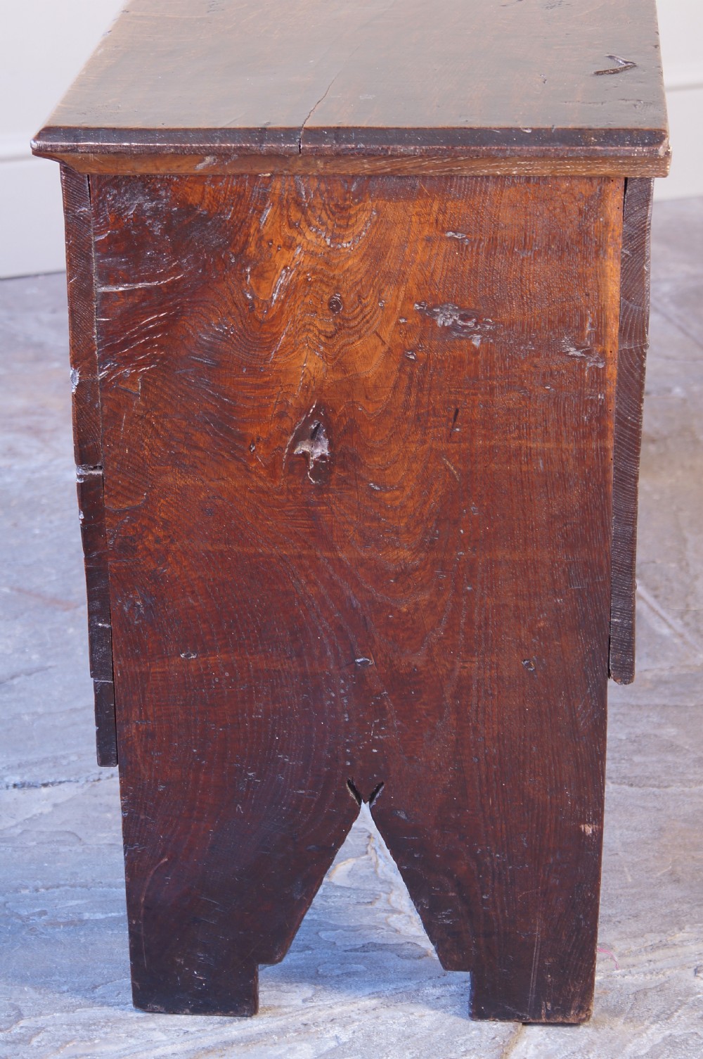 A Small 17th Century Six Plank Oak Coffer View XXIV